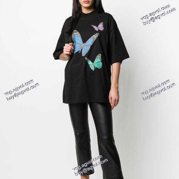 パーム エンジェルス 存在感◎ 2020秋冬 カラーチョウ字母プリント半袖Tシャツ スーパーコピー 代引 2色可選